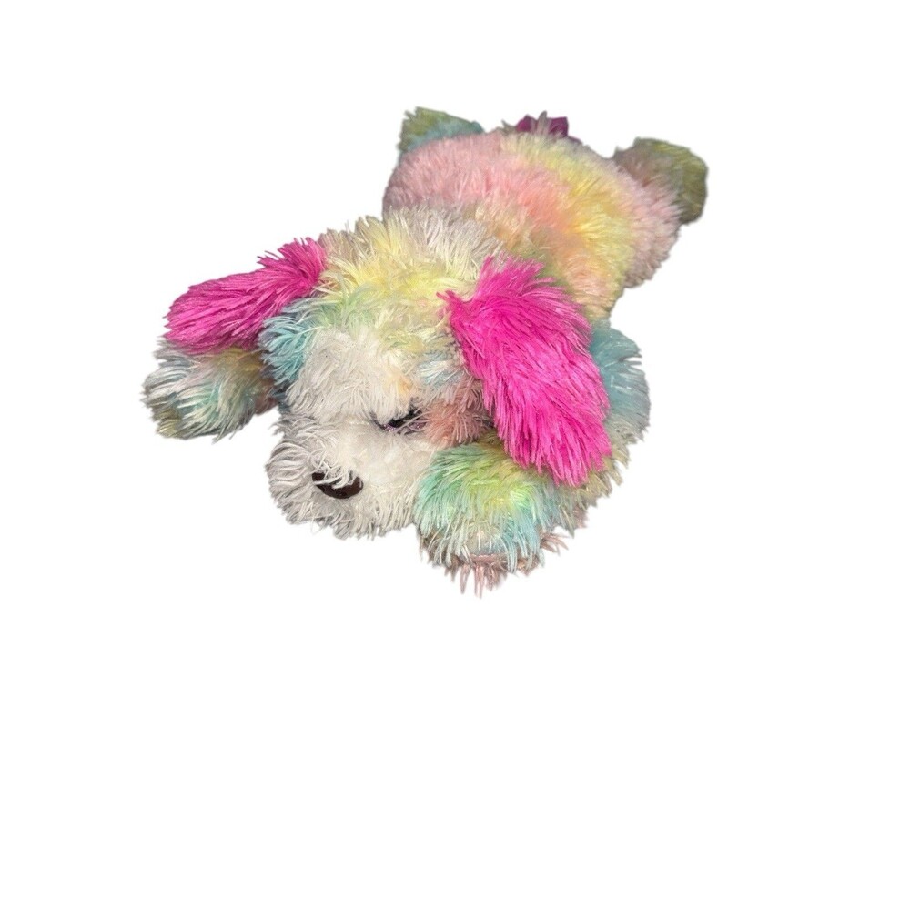 2014 Ty Classic Yodeler St Bernard Dog Plush Shaggy Puppy Rainbow Pastel 14" Toy